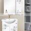 Economical Henan PVC bathroom wall cabinet , wall hung vanity with mirror