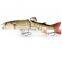 18cm 65.5g High Quality Salmon Shape Big Size 2 Sections Multi Jointed Minnow Bait