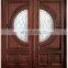 Wholesale price villa entrance factory manufacturer front wooden house sidelight exterior main double door designs