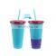 Hot Sale Top Quality Custom Reusable Magic Plastic Christmas Mugs Color Changing Tumbler Cups