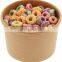 Eco-Friendly disposable round custom print kraft paper lunch container