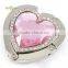 Hot Sale Heart Shape Folding Bag Purse Hook, Foldable Bag Holder For Tables With Big Crystal Wholesale