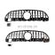 High quality ABS GT black grille for 2022 C class W206 Chrome Grille Silver GT R Grill for  W206 C200 C260 C300