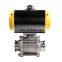 1/2 inch 2 Way 3PC 1000WOG Tri Clamp Stainless Steel Spring Return Pneumatic Actuator Ball Valve