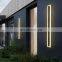 Modern Ip65 Waterproof Outdoor Lights Long Led Wall Lamp Gold Light Garden Porch Wall Sconce Luminaire Exterieur