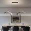 Luxury Modern Linear Chandelier Living Room Hotel Office Bedroom LED Pendant Light for Indoor Decoration