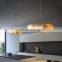 Modern industrial dining room pendant lamp Designer stair Creativity Leaf Shape Decor Restaurant Hanging Brass Light