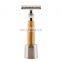 Kinghood Reusable Chromium Olive Wood Double Edge Safety Razor with Stand Set