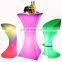 wireless illuminated party bar table modern glowing coffee shop led chair banquet lighting led cocktail bar table