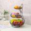 Wedding Durable Layer Storage Rack Kitchen Wire Metal Stackable 3 Vegetables 2 Tier Fruit Basket