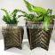 Custom Size Black Bamboo Planter Pot with base Best Price Small Flower Plant Holder Wholesale Vietnam Supplier
