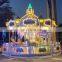 Hot sale amusement park ride horse merry go round for kids and adults carousel