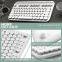 75 Keys Ergonomic Design Pudding Keycaps Portable Typewriter Retro Wireless Keyboard with 2.4ghz Receiver Desktop Keyboards