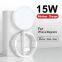 15W Max Fast Charge Magnetic Wireless Charger with USB-C Wireless Charging Pad for iP 12 13 14 15 16 Samsung Huawei