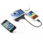 Universelles Ladepad mit zwei USB-Anschlüssen, 15-W-Schnellladestation für kabelloses Laden mit PD-Schnellladung für Mobiltelefone und Airpods, tragbare Ladeger?t