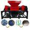Double Shaft Garbage Can Shredder / PET Bottles Grinder /Plastic Bumpers Recycling Machine