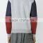 OEM mens patchwork custom lightweight cotton sweatshirt without hood