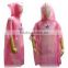 Women Custom Printed Emergency Black Poncho Raincoat
