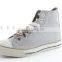 High cut vulcanized canvas shoes/China factory canvas shoes