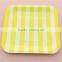 Hot new products for 2015 7 inch striped square paper plates for baby shower favors