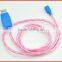 USB cable /USB charger cable with LED light for Iphone/Ipad