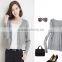 100% Wool deep V-neck top Korean Style knitting sweater cardigan for women's wear