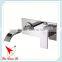 Polished chrome square waterfall whirlpool bathtub faucet with shower W013