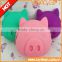 Custom design cute pig silicone rubber coin purse