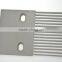 Conveyor plastic transition board for rib belt
