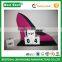Hot Pink Black High Heel Shoe shape Wood Perpetual Calendar