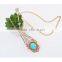 New Gold Chain Design Jewellery Arrow Charm Feather Pendant Necklace Supplier's Choice