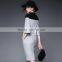 Top Work Women's Cut out Long Sleeves Acrylic Wollen Fashionable Dress
