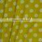 fabric elie saab white dot on light yellow poly milk fiber fabric Spandex Fabric 4way strentch