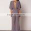 Ladies V neck one piece wide sleeve fashion jumpsuit
