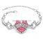 2016 Jewelry Mom Sister Daughter Bracelet BEST FRIEND Heart Shape Beads Crystal Rhinestone For Women Gifts