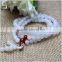 Tibetan Meditation Yoga Natural 108 Mala White Red Agate Beads Necklace Bracelet for Buddhist Prayer