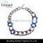2014 fashion jewelry gun black and blue chunky chains choker necklace jewelry in punk style for girl