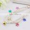 Cute star pendant white plastic pearl necklace for kid new design round decoration