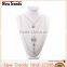 Elegant 3 layered rhinestone eye pendant tassel chain necklace choker necklace