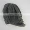 2016 fashion custom beanie hat winter knitting hat with brim