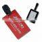 2015 hot sales colour Soft PVC Luggage Bag Tag with Plastic Belt