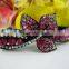 New Bule Flower Hair Clip Barrette Rhinestone Alloy