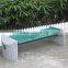 17-year manufacturing experience Cement garden stone bench with back metal and wooden stone garden bench