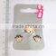 Cute acrylic carton bear earring and ring set for little girls                        
                                                Quality Choice