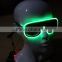 Lime EL sunglasses/EL glow sunglasses/EL lighting glasses/Electroluminescent sunglasses