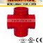 ASTM-A536 Grade 64-45-12 Ductile Iron Grooved Fitting Cross