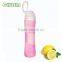 high quality high-grade borosilicate glass water bottle with colorful silicone sleeve