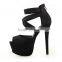European Sexy Lady's Open Toe Platform Pumps 14cm Stiletto Women Thin Heel Party Shoes High Heels 6 Colors