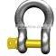 drop forged hardware alloy steel/carbon steel lifting hoist BW shape high strength shackle(alloy steel)