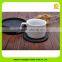 16016 Eco-friendly leather black round shape leather/PU drink coaster